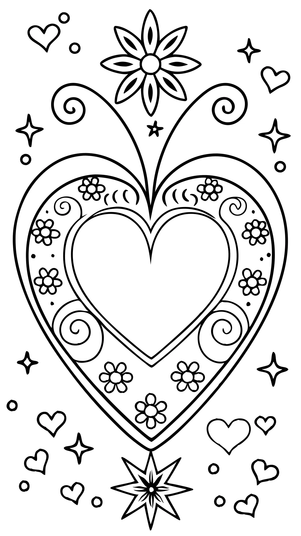 coloring page heart